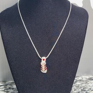 RETIRED BRIGHTON RED ENAMEL SANDAL  NECKLACE